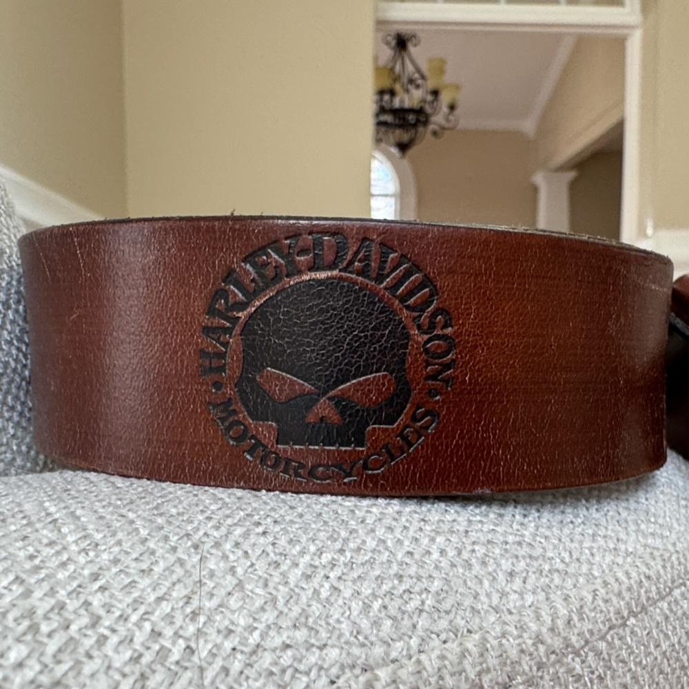 Harley Davidson skulls belt
